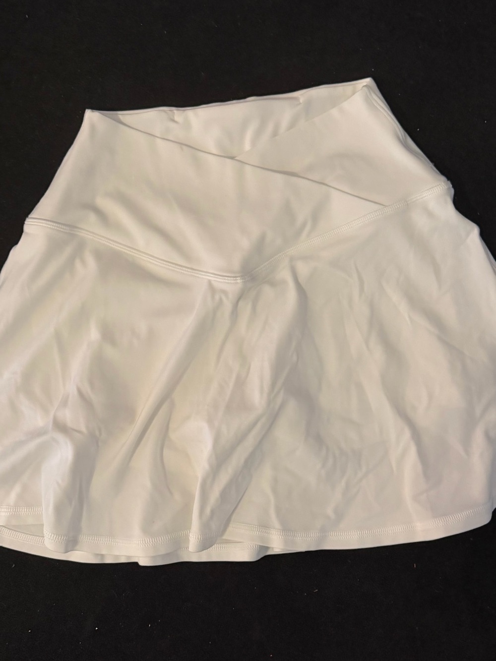 Aerie White Athletic Skort with Crossover Waistband